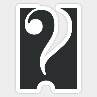 Question (White on Black) Sticker